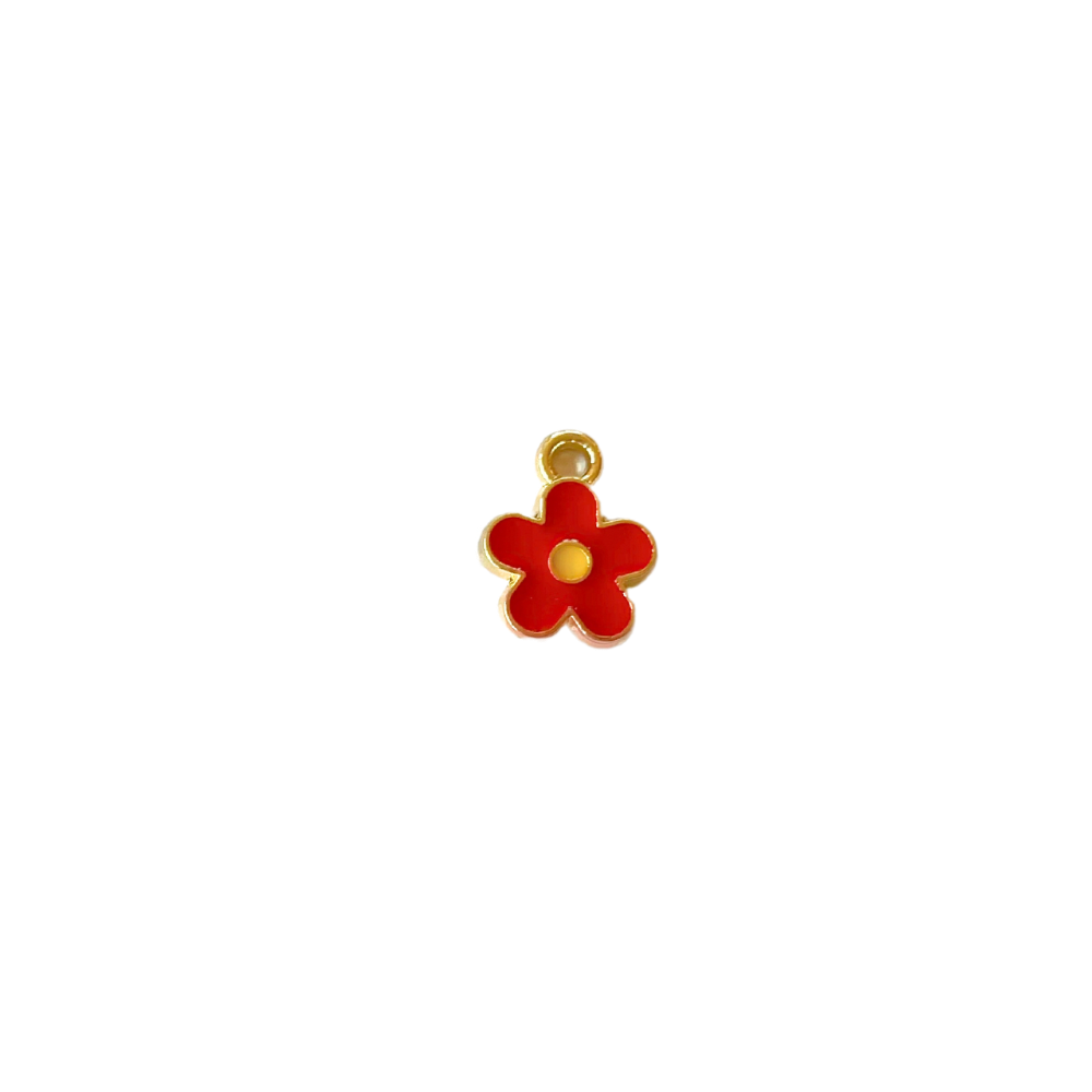 Small Red Daisy Charm