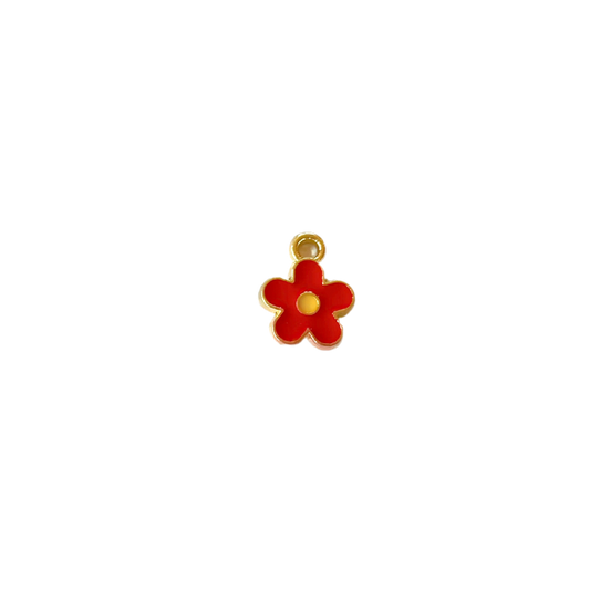 Small Red Daisy Charm