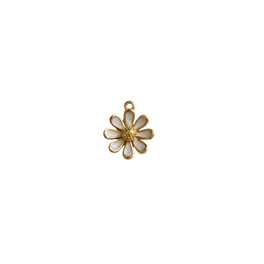 White Gold Filled Flower