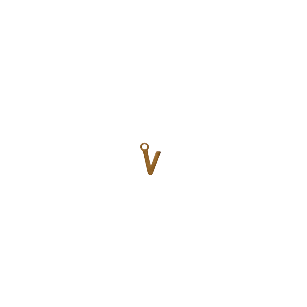 Small Gold Letter “V”