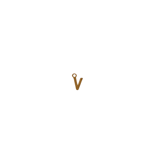 Small Gold Letter “V”