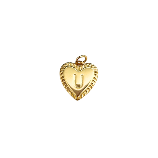 Gold Filled Textured “U” Heart