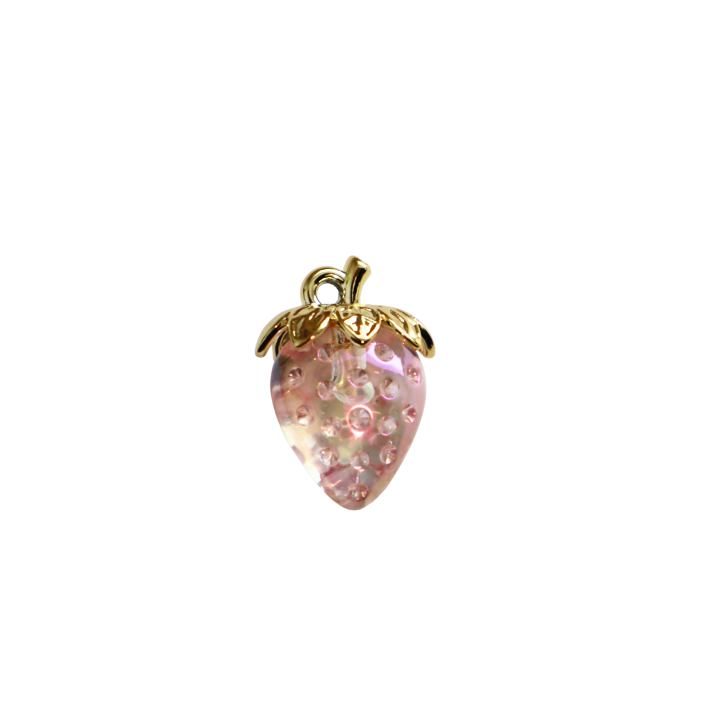 Big Pink Strawberry Charm