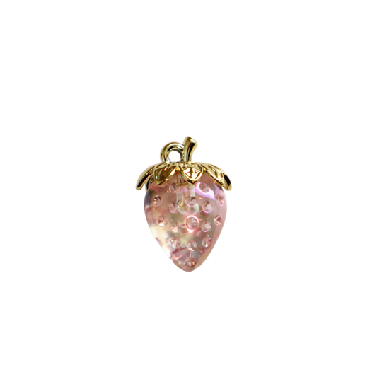 Big Pink Strawberry Charm