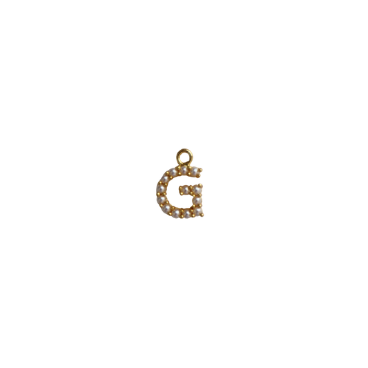 Small Gold Pearl G Letter