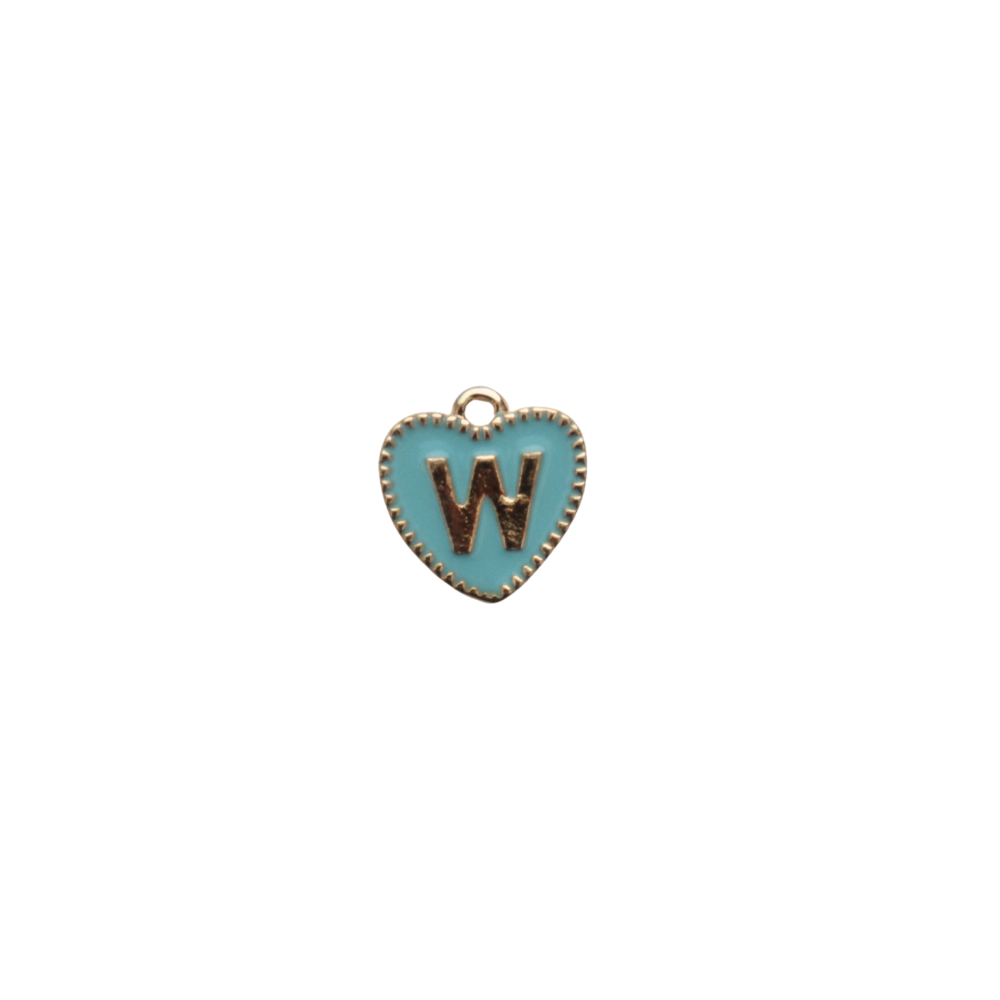 Blue Textured “W” Heart