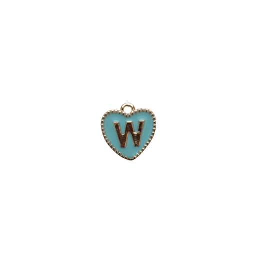 Blue Textured “W” Heart