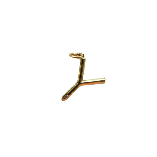 Gold Filled Skinny “Y” Charm