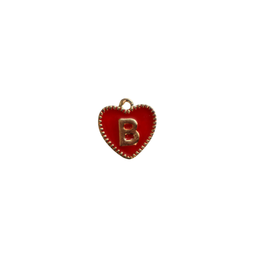 Red Textured “B” Heart