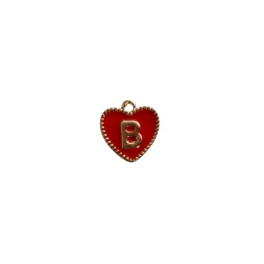 Red Textured “B” Heart