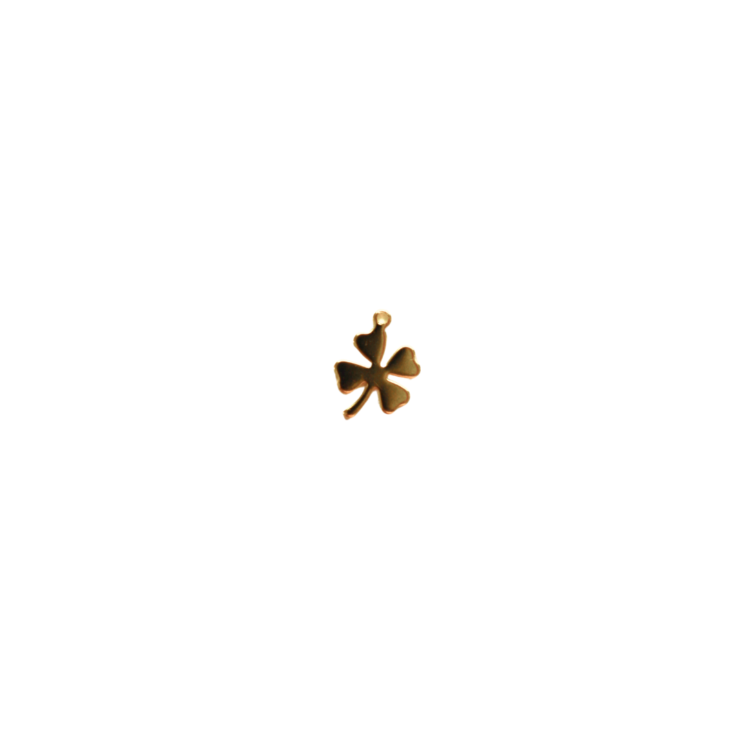 Thin Gold Clover Charm