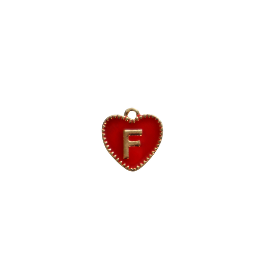 Red Textured “F” Heart