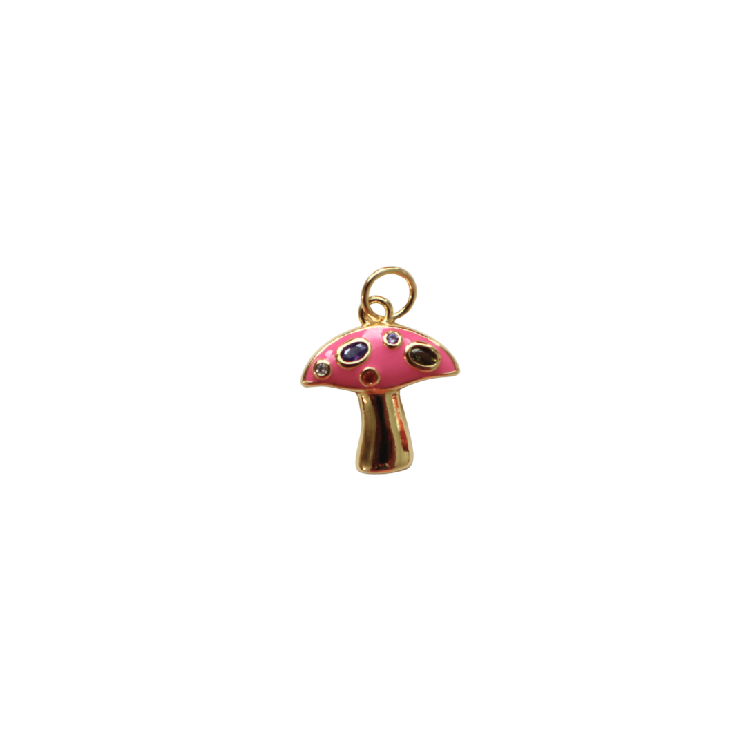 Gold Filled Pink Mushroom