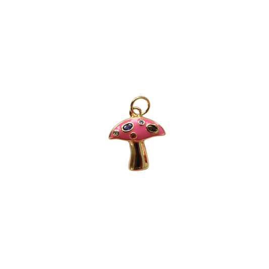 Gold Filled Pink Mushroom