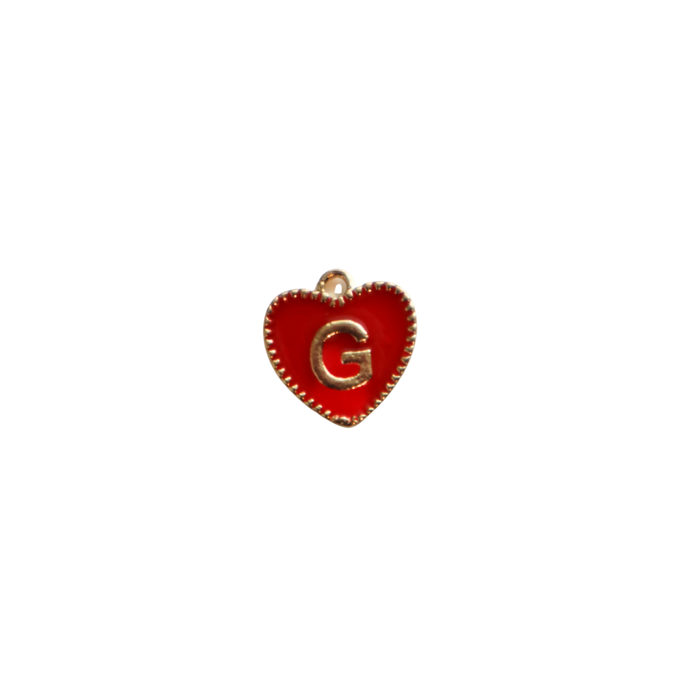 Red Textured “G” Heart