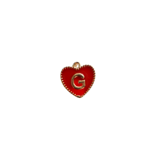 Red Textured “G” Heart