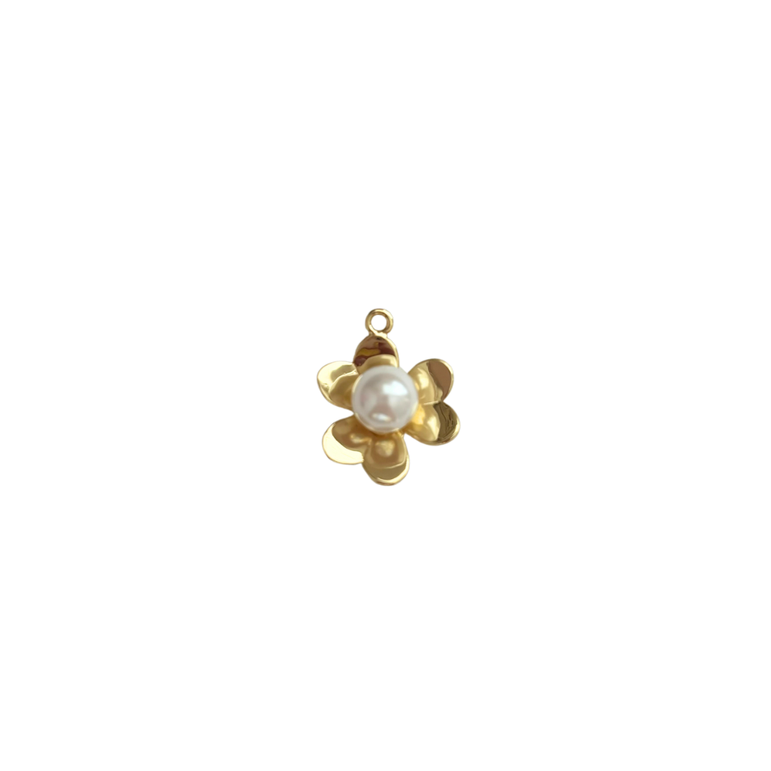 Gold Filled Pearl Flower