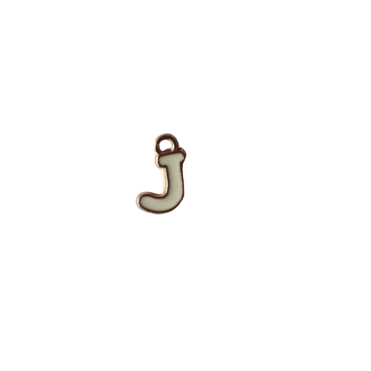 Small White “J” Charm