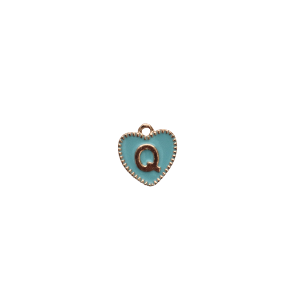 Blue Textured “Q” Heart