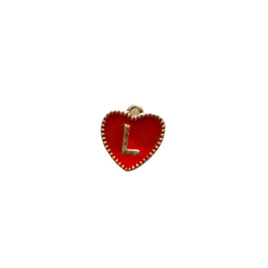 Red Textured “L” Heart