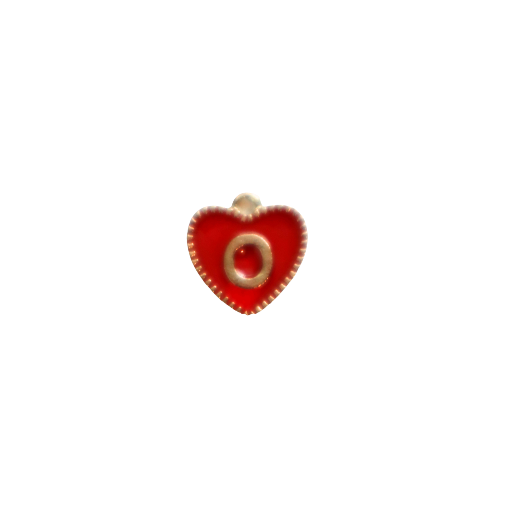 Red Textured “O” Heart