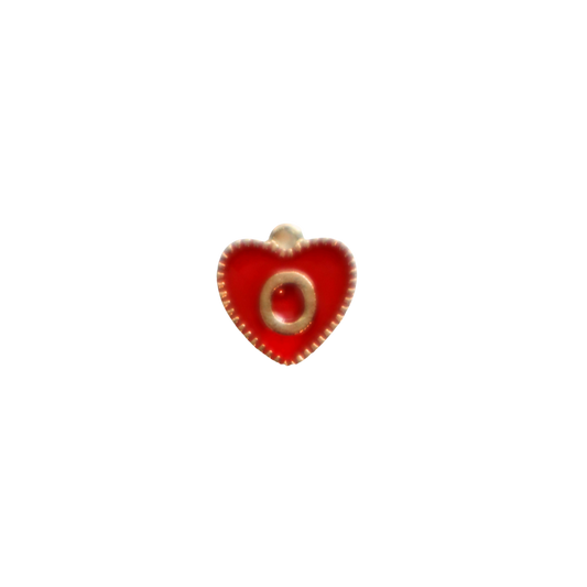 Red Textured “O” Heart