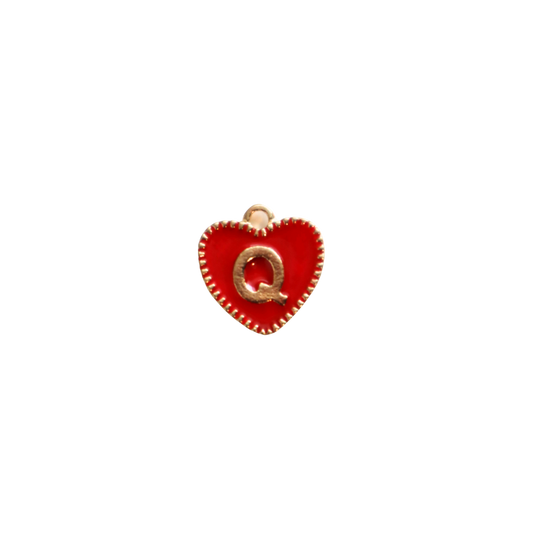 Red Textured “Q” Heart