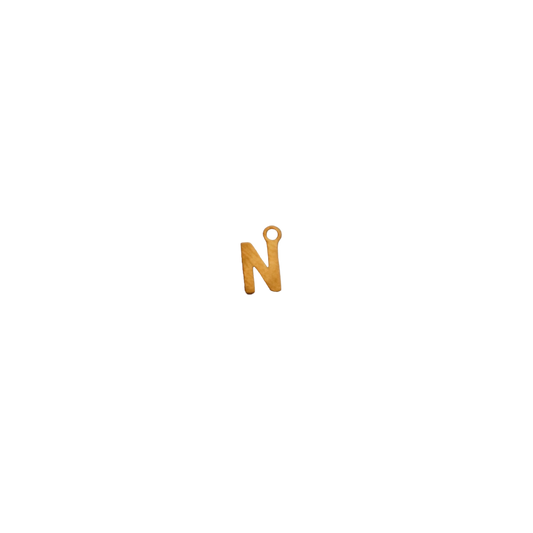 Small Gold Letter “N”