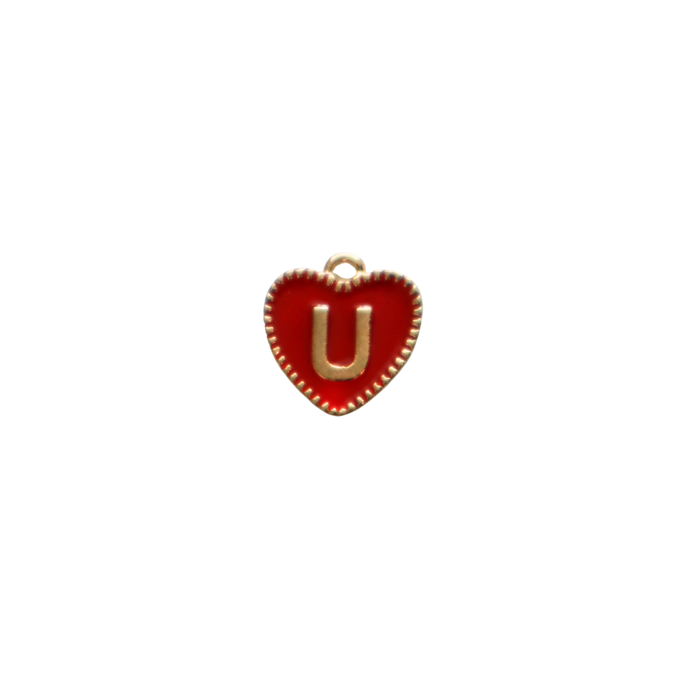 Red Textured “U” Heart