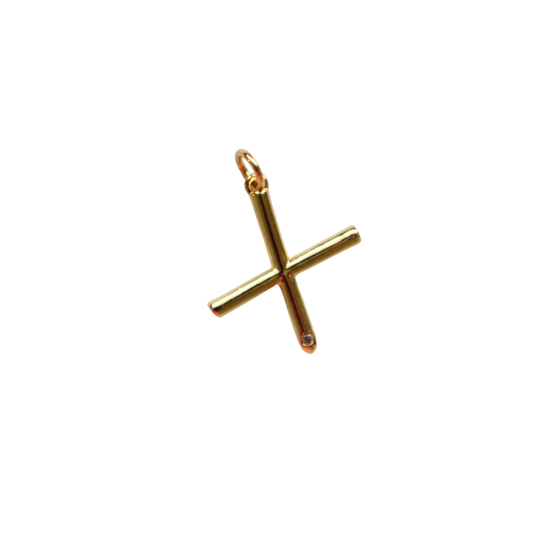 Gold Filled Skinny “X” Charm