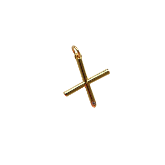 Gold Filled Skinny “X” Charm