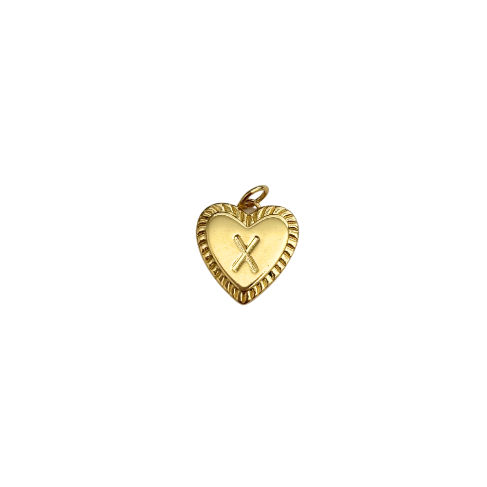 Gold Filled Textured “X” Heart