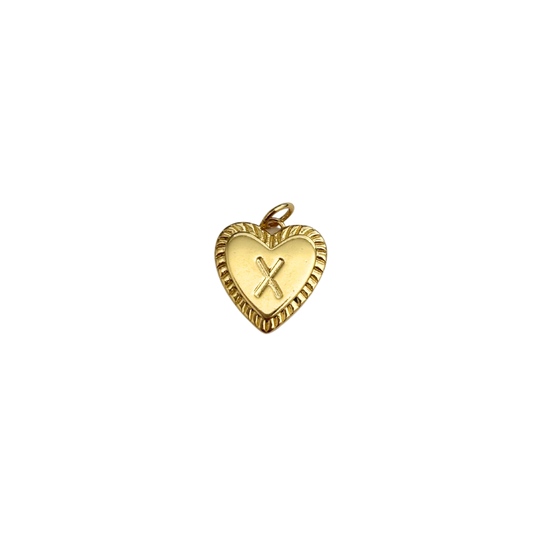 Gold Filled Textured “X” Heart