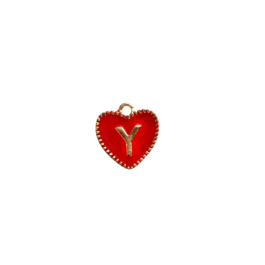 Red Textured “Y” Heart