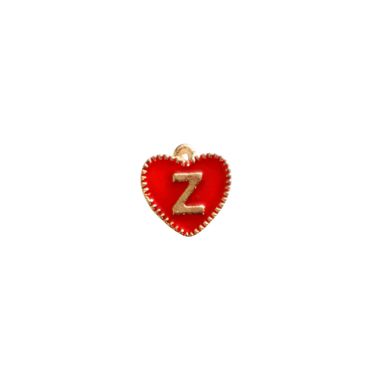 Red Textured “Z” Heart