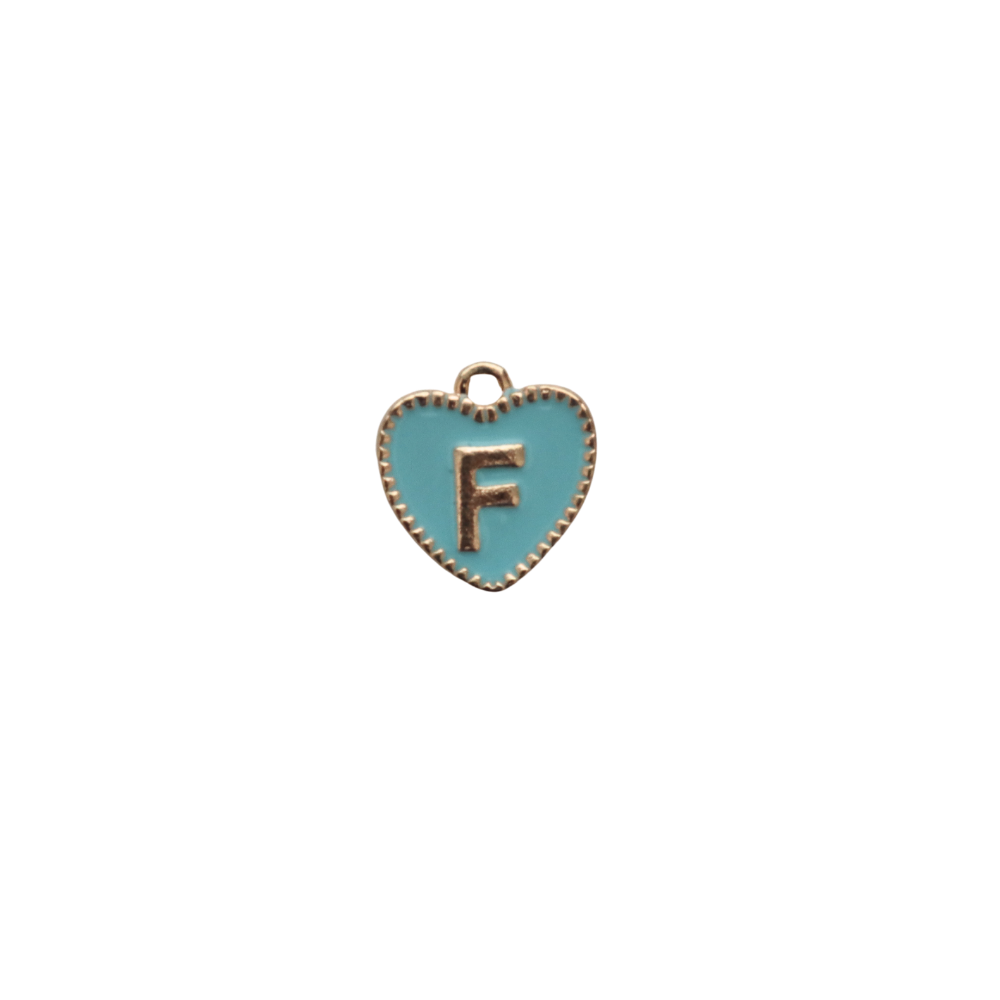 Blue Textured “F” Heart