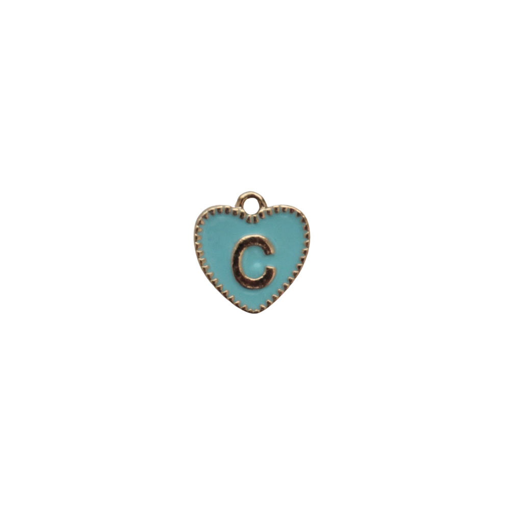 Blue Textured “C” Heart