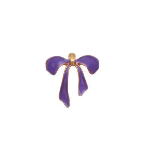 Big Purple Bow Charm