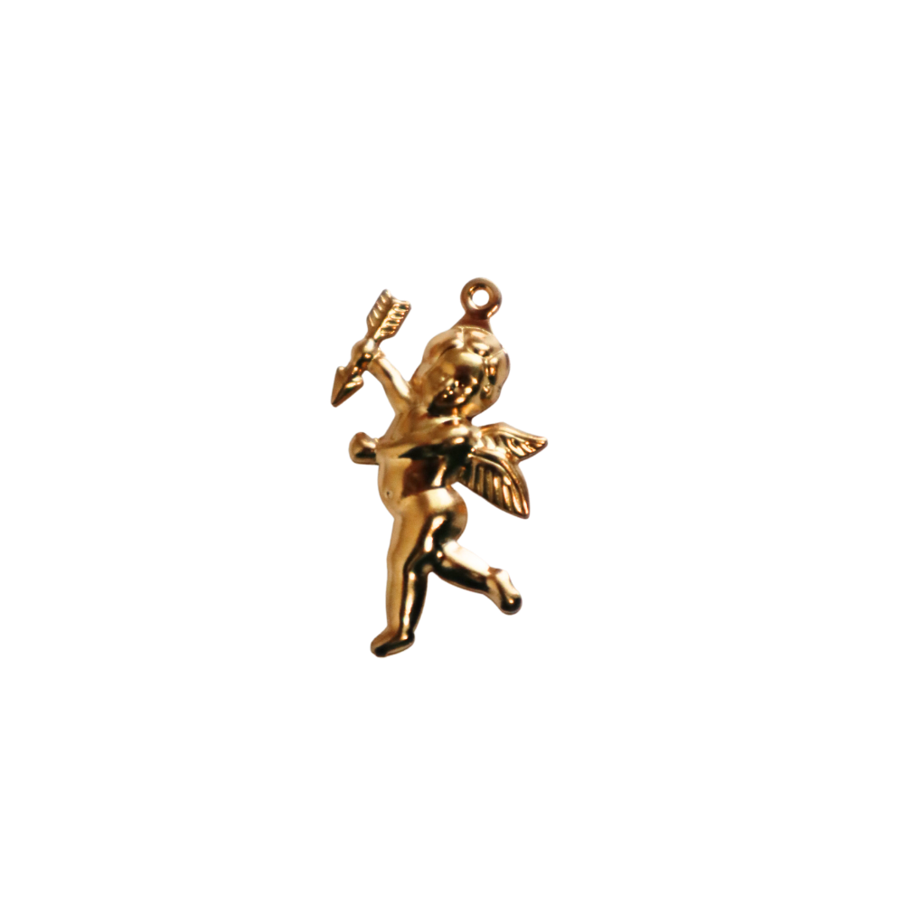 Gold Cupid Charm