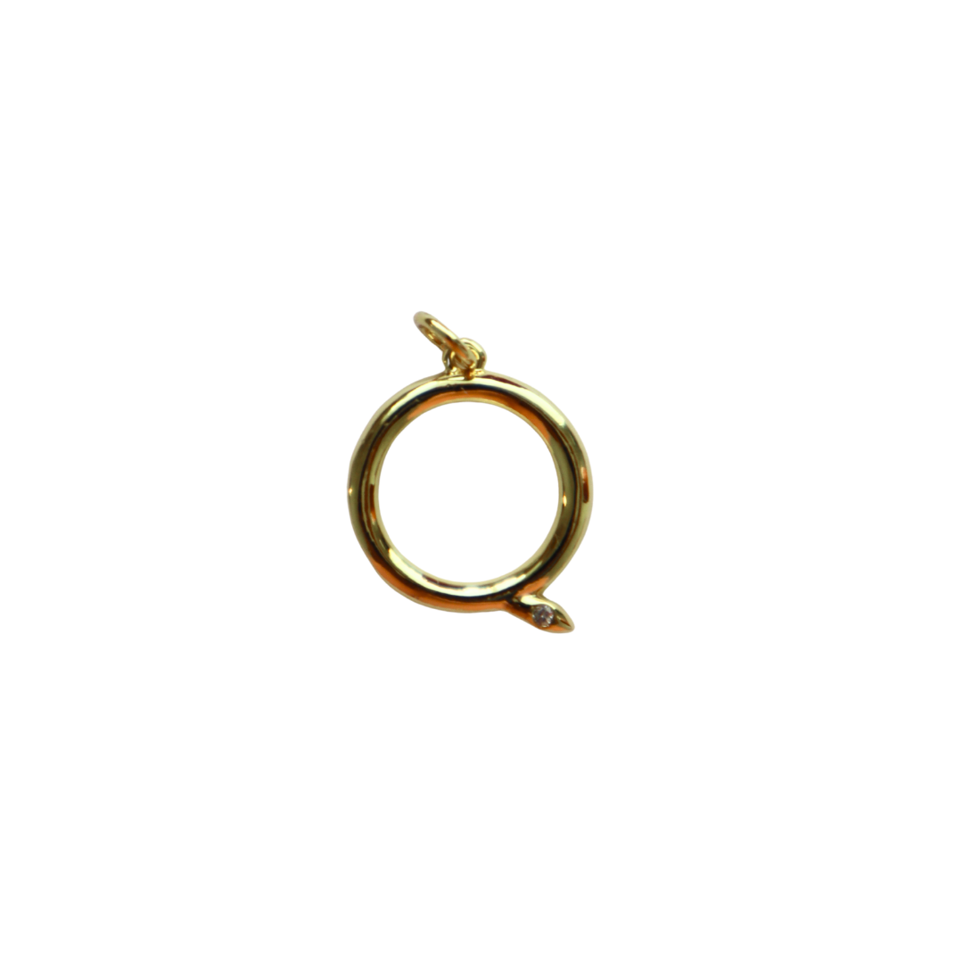 Gold Filled Skinny “Q” Charm