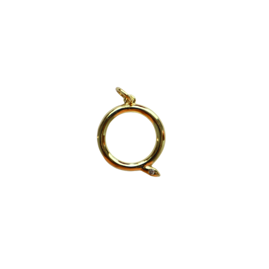 Gold Filled Skinny “Q” Charm