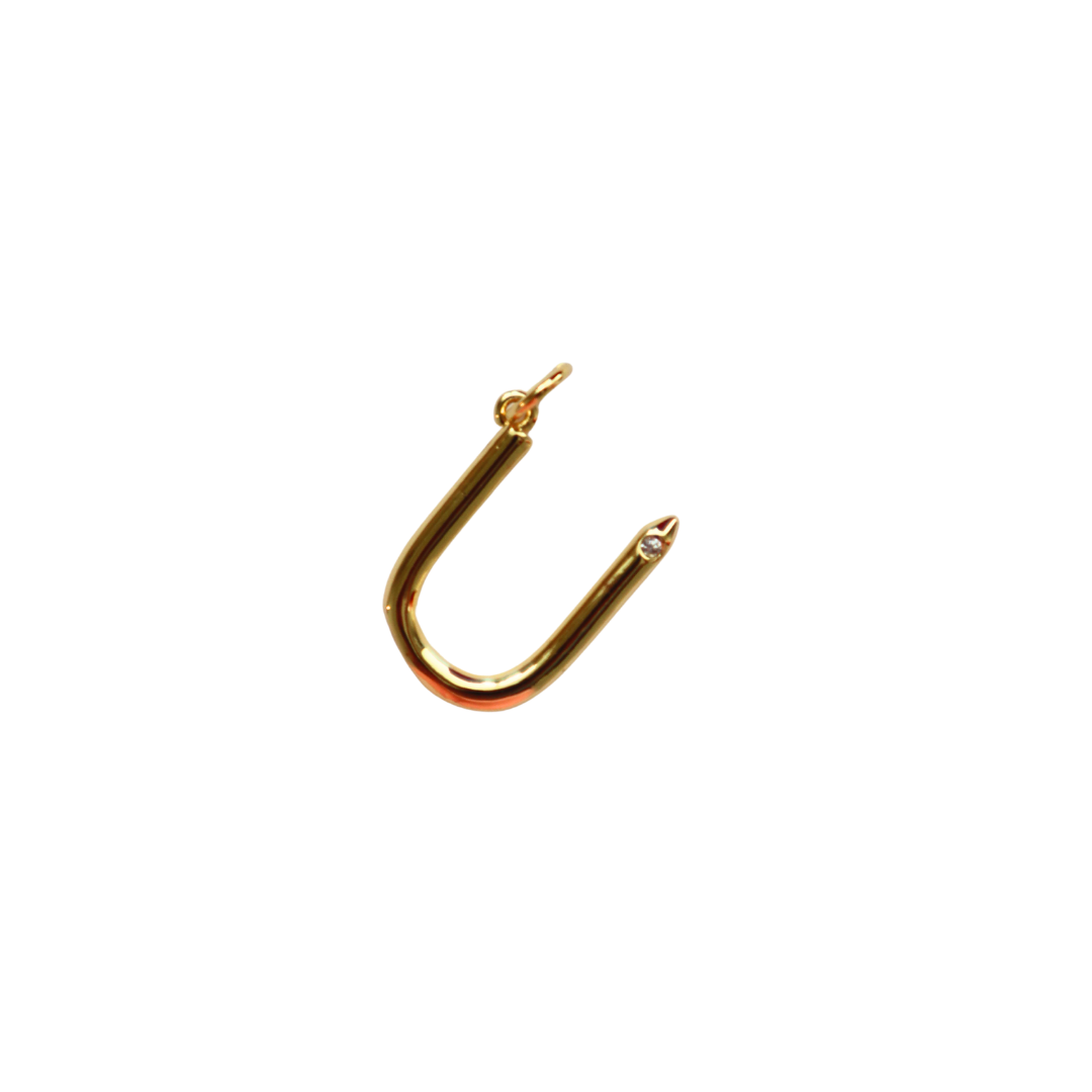 Gold Filled Skinny “U” Charm