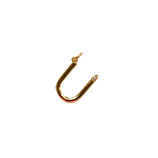 Gold Filled Skinny “U” Charm