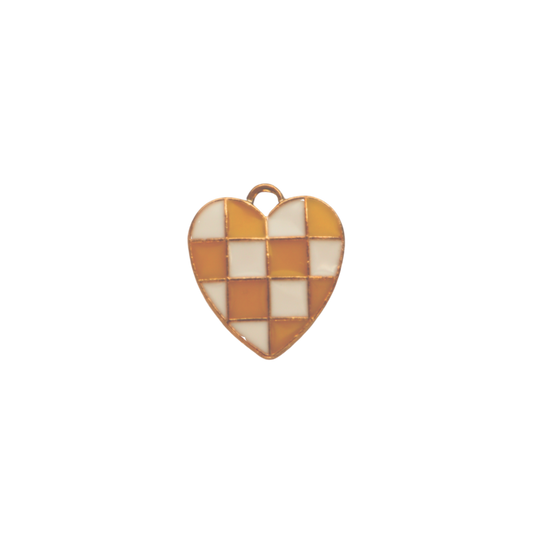 Yellow Checkered Heart