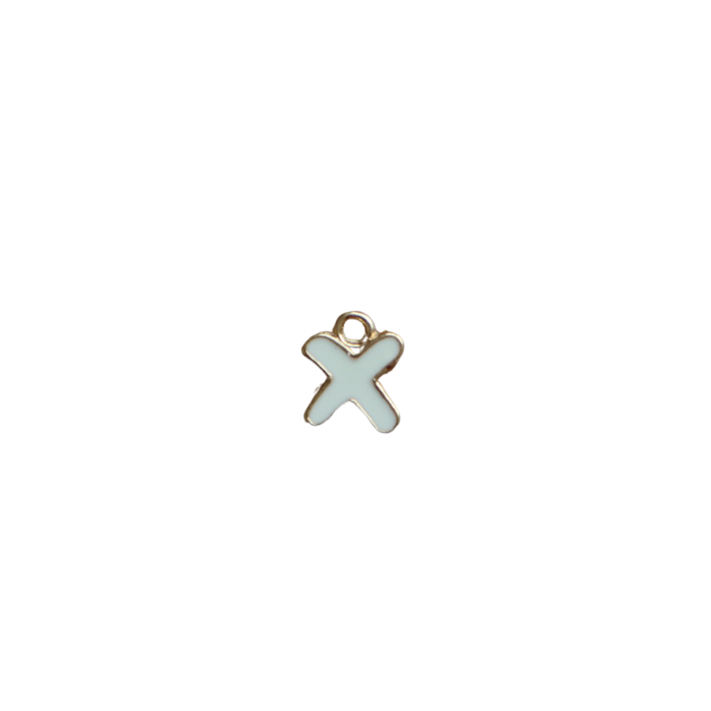 Small White “X” Charm