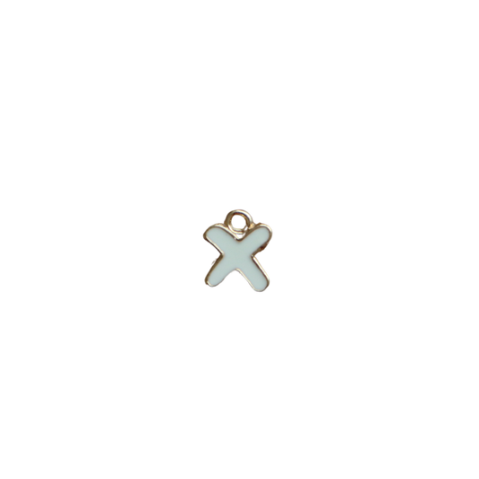 Small White “X” Charm