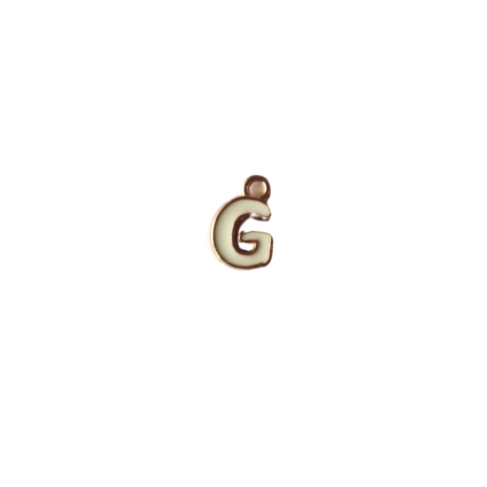 Small White “G” Charm