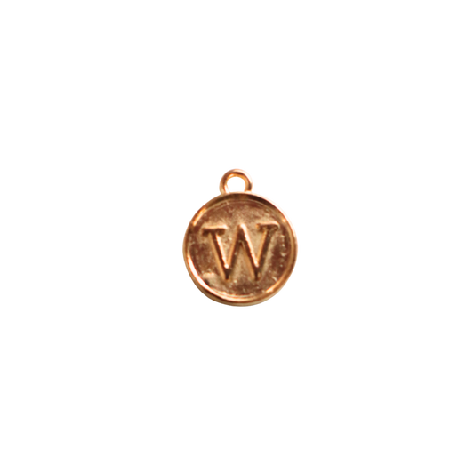 Circle Gold “W” Charm