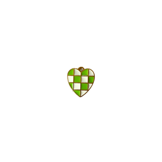 Light Green Checkered Heart