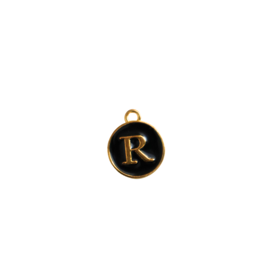 Circle Black “R” Charm